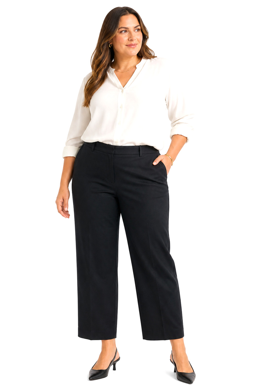 J Crew Kallie Pants Womens Stretch Black Ankle Dress Carer Straight Leg sz 18